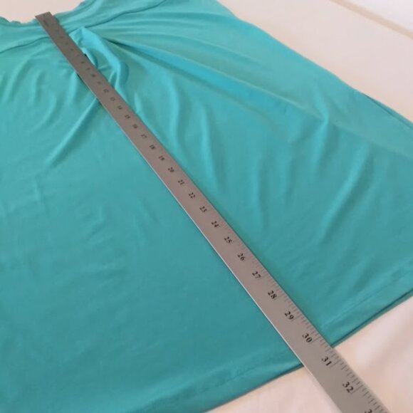 Susan Graver Modern Essentials women's size M turquoise blouse - Picture 9 of 13